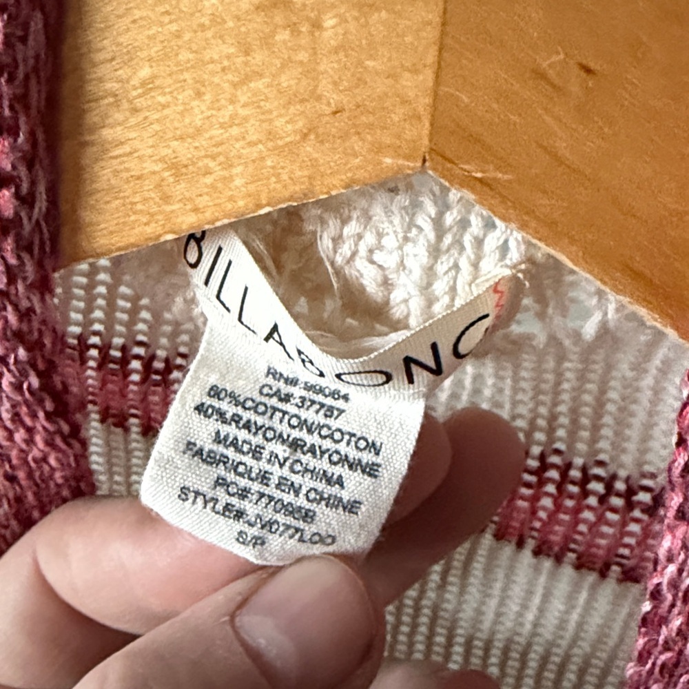 Billabong Oversized Shawl Cardigan Womens Small - Picture 2 of 5